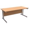 Trexus Contract Plus Cantilever Desk Rectangular Silver Legs - 417365