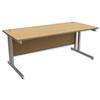 Trexus Contract Plus Cantilever Desk Rectangular Silver Legs - 417454