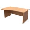 Trexus Classic Wave Desk Panelled Left Hand W1600xD1000-800xH725mm Beech