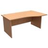 Trexus Classic Wave Desk Panelled Right Hand W1600xD1000-800xH725mm Beech
