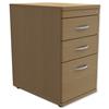 Trexus Pedestal Desk-High 3 Drawer Oak - 418036