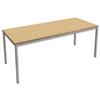 Trexus Rectangular Office Table with Silver Legs 18mm Top - 418418