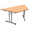 Trexus Influx Folding Table Trapezoidal Chrome Legs 25mm Top W1500xD650xH725 Beech