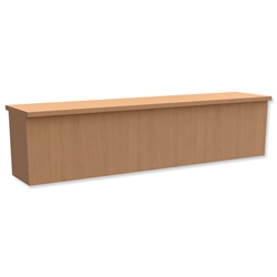 Trexus Rectangular Reception Desk Riser W1600xD300xH370mm Beech