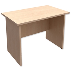 Trexus Classic Rectangular Return Desk Panelled W1000xD600xH725mm Maple