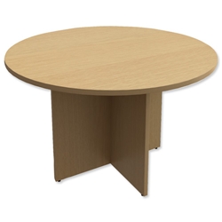 Trexus Meeting Table Round Dia1200xH725mm Oak
