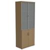 Trexus Tall Cupboard Part Glass-fronted Oak - 420166
