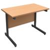 Trexus Contract Rectangular Return Desk Graphite Legs - 420271