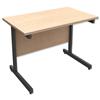 Trexus Contract Rectangular Return Desk Graphite Legs - 420288