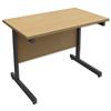 Trexus Contract Rectangular Return Desk Graphite Legs - 420296