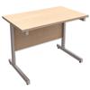 Trexus Contract Rectangular Return Desk Silver Legs - 420336
