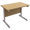 Trexus Contract Rectangular Return Desk Silver Legs - 420344