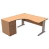 Sonix Premier Radial Desk Left Hand with 600mm Desk-High - 421145