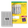 Avery Laser Labels 189 Per Sheet Silver [3780 Labels] - L6008-20