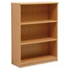 Sonix Medium Bookcase with Adjustable Shelves and Floor-leveller Feet W1000xD400xH1330 Beech
