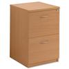 Sonix Wooden Filing Cabinet 2-Drawer W468xD600xH720mm Beech