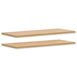 Sonix Extra Shelves for Tall/Medium/Low Bookcases Oak [Packed 2]