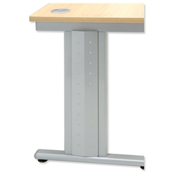 Sonix2 Style Optional Infill Panel Cable Management for Cantilever Desk Leg Silver