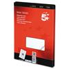 5 Star White Laser Labels 63.5x46.6mm 18-label sheets [Qty 100] 423849