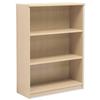 Sonix Medium Bookcase with Adjustable Shelves and Floor-leveller Feet W1000xD400xH1330 Maple