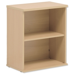Sonix Bookcase Desk-high with Adjustable Shelf and Floor-leveller Feet W600xD330xH720mm Maple