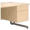 Sonix 2D Fixed Filing Pedestal for Under-desk 2-Drawer W400xD525xH490mm Maple