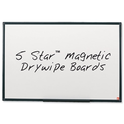 5 Star Magnetic Drywipe Whiteboard 1200x900mm