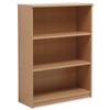 Sonix Medium Bookcase with Adjustable Shelves and Floor-leveller Feet W1000xD400xH1330 Oak
