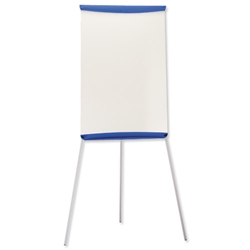 5 Star Flipchart Easel with W670xH990mm Board W700xD82xH1900mm Blue Trim