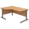 Sonix Contract Radial Desk Left Hand Grey Legs W1800xD1180xH720mm Beech Ref 34