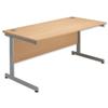 Sonix Contract Desk Rectangular Silver Legs W1800xD800xH720mm - 32