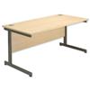 Sonix Contract Desk Rectangular Grey Legs W1800xD800xH720mm Maple Ref 32