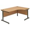 Sonix Contract Radial Desk Right Hand Grey Legs - 34