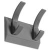 Acorn Hat and Coat Wall Rack with Concealed Fixings 2 Hooks Graphite