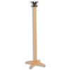 Acorn Lunar Hat and Coat Stand Wooden with Black Hooks Beech - 427670