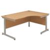 Sonix Contract Radial Desk Right Hand Silver Legs - 34