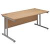 Sonix Style Desk Rectangular Silver Legs W1800xD800xH720mm Beech Ref 33 Sonix Style Desk Rectangular Silver Legs W1800xD800xH720mm Beech Ref 33