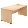 Sonix Classic Wave Desk Left Hand W1600xD1000xH720mm Beech Ref 38