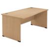 Sonix Classic Wave Desk Left Hand W1600xD1000xH720mm Oak Ref 38