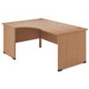 Sonix Classic Radial Desk Left Hand W1800xD1180xH720mm Oak Ref 38