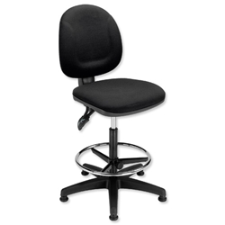 TrexusPlus Medium Back Permanent Contact Office Chair Seat W460xD450xH590-860mm Black
