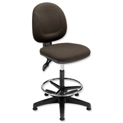 TrexusPlus Medium Back Permanent Contact Office Chair Seat W460xD450xH590-860mm Charcoal