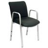 Trexus Yale Armchair Leather Chrome Legs Seat W480xD470xH480mm