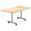 Sonix2 Basic Mobile Flip-Top Rectangular Table W1600xD800xH720mm Maple
