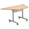 Sonix Premium Mobile Table Flip -top Trapezoidal W1600xD800xH720mm Beech Ref 37