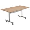 Sonix Premium Mobile Table Flip -top Rectangular W1600xD800xH720mm Oak Ref 37