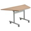 Sonix Premium Mobile Table Flip -top Trapezoidal W1600xD800xH720mm Oak Ref 37
