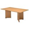 Sonix Boardroom Table Rectangular with Wooden Legs W1800xD1200xH720mm Beech Ref 39