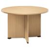 Sonix Boardroom Table Circular with Wooden Legs H720xDia1200mm Maple Ref 29