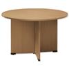 Sonix Boardroom Table Circular with Wooden Legs H720xDia1200mm Oak Ref 29